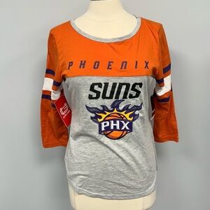 NWT Phoenix Suns Ultra Game 3/4 Sleeve T-shirt Womens Medium NBA Gray Orange NBA